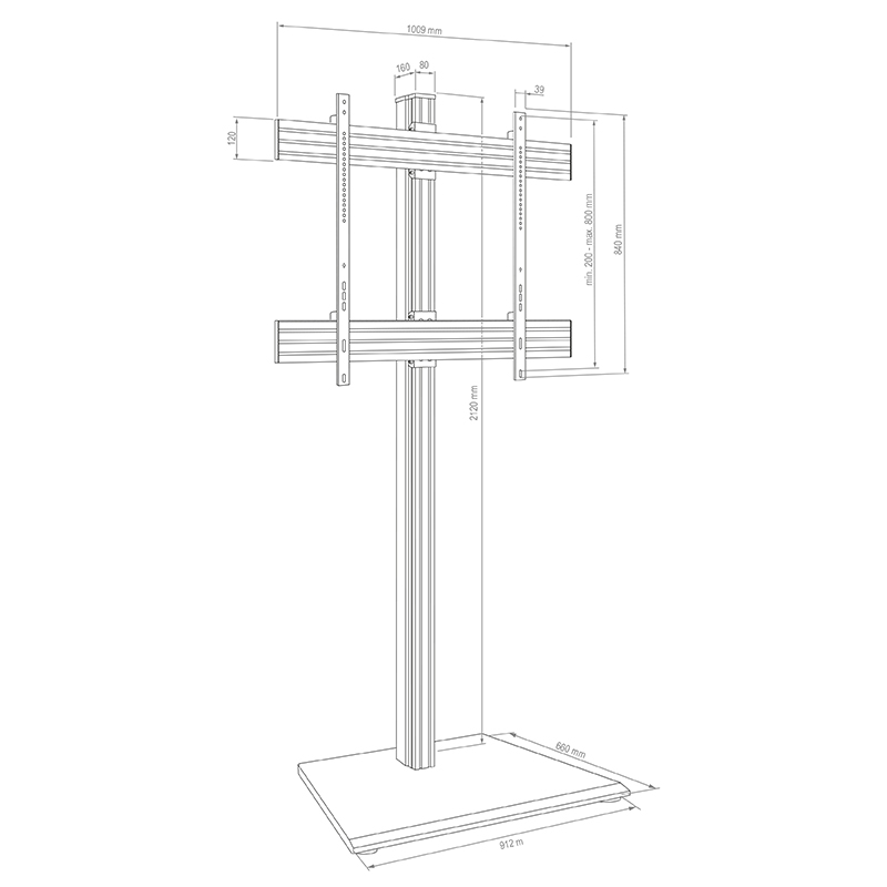 Hagor CPS Freestanding Single - Design-Standfuß für 75-98" 3346 - 100 kg