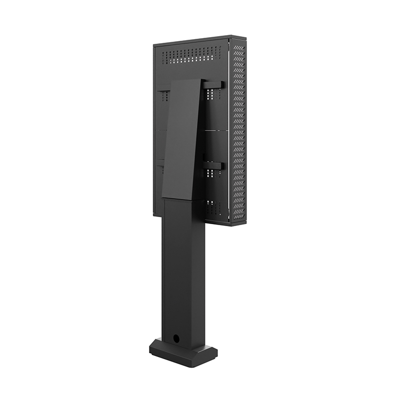 Hagor ScreenOut LG XE4 49" 5876 - Outdoor-Stele für LG 49XE3P-B / 49XE4F - hochwetterfest - Fundamentmontage - Landscape und Portrait - Schwarz