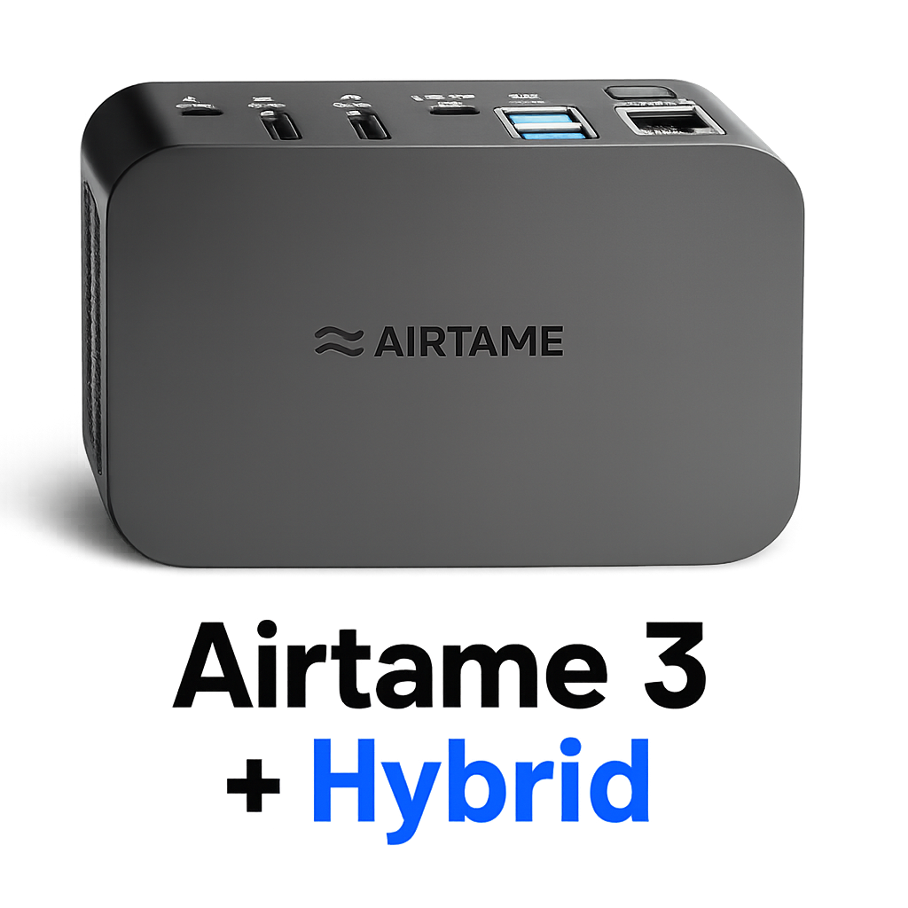 Airtame 3 Hybrid – Videokonferenzen + Digital Signage - 4K & PoE+ - 3 Jahreslizenz