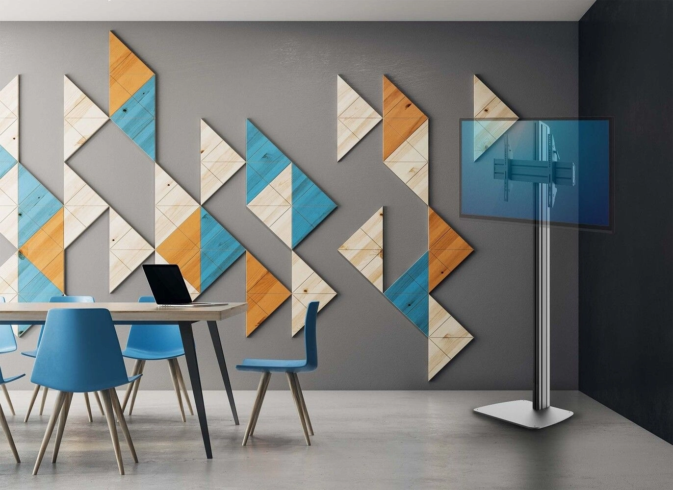 EDBAK STDV100 - Bodenständer 40-75" Landscape - neigbar - höhenverstellbar 250-1650 mm - max. 80 kg - Sicherheitsbefestigung - schwarz