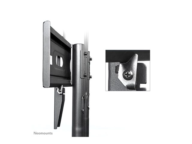 Neomounts NM-M1700BLACK - Trolley 32-75" - Landscape - höhenverstellbar - max. 50 kg - Ablageboard & Videokonferenzablage - VESA 200x200-600x400 - schwarz