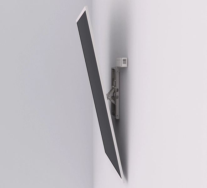B-Tech BT7611-SAM32 - Wandhalterung 32" für Samsung EM32DX E-Paper - neigbar +10°/-10° - Powerbank-Fach - werkzeuglose Montage - weiß