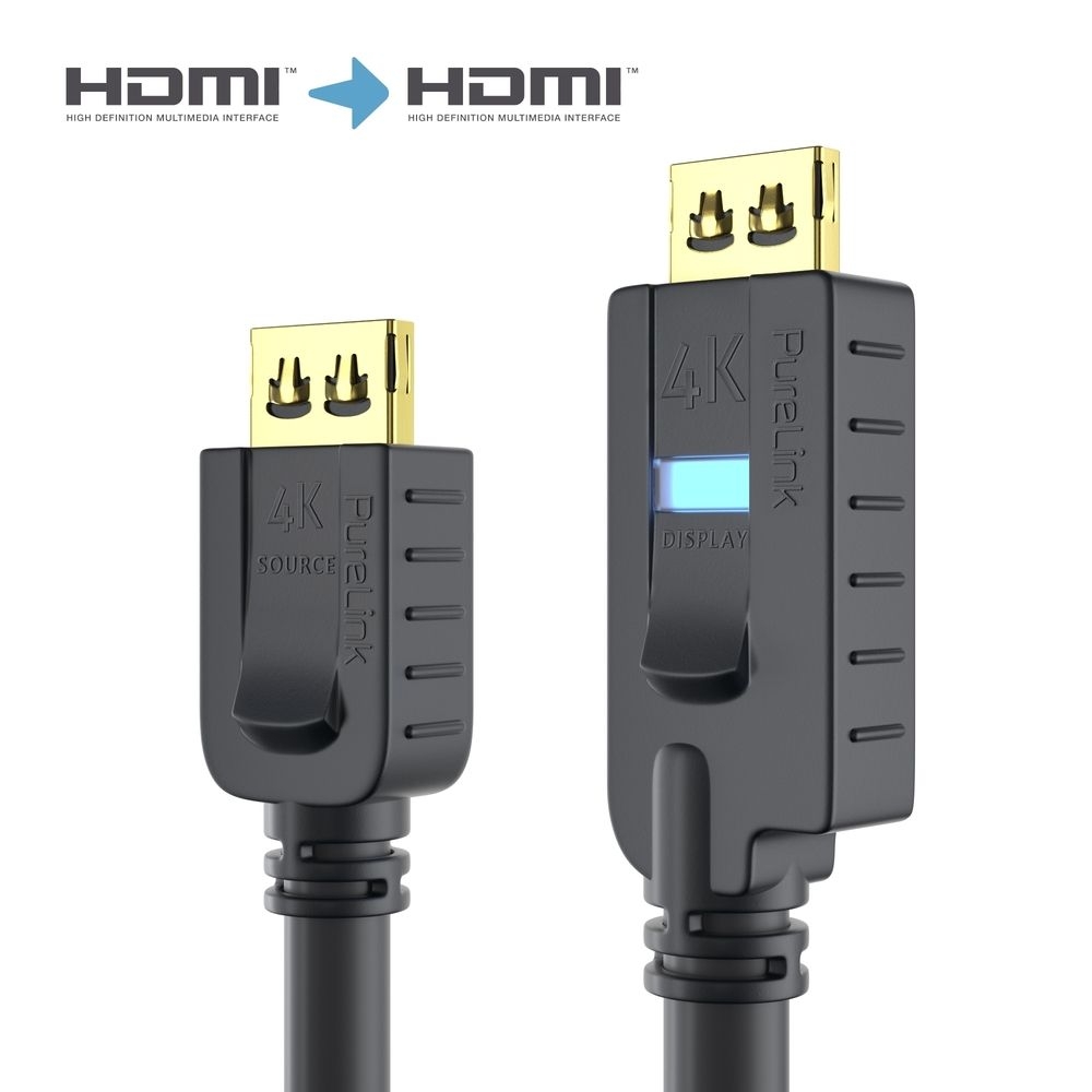 PureLink PI2010-100 Aktives HDMI 2.0 Kabel – 4K 60 Hz, SLS™ Verriegelung, 18 Gbit/s, 10 Meter
