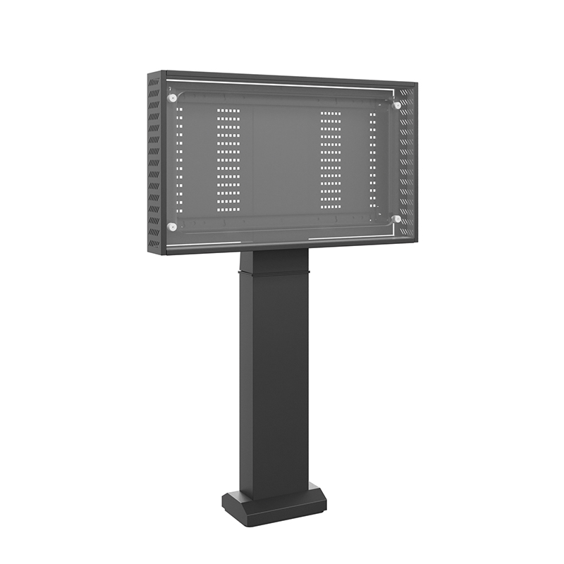 Hagor ScreenOut LG XE4 49" 5876 - Outdoor-Stele für LG 49XE3P-B / 49XE4F - hochwetterfest - Fundamentmontage - Landscape und Portrait - Schwarz