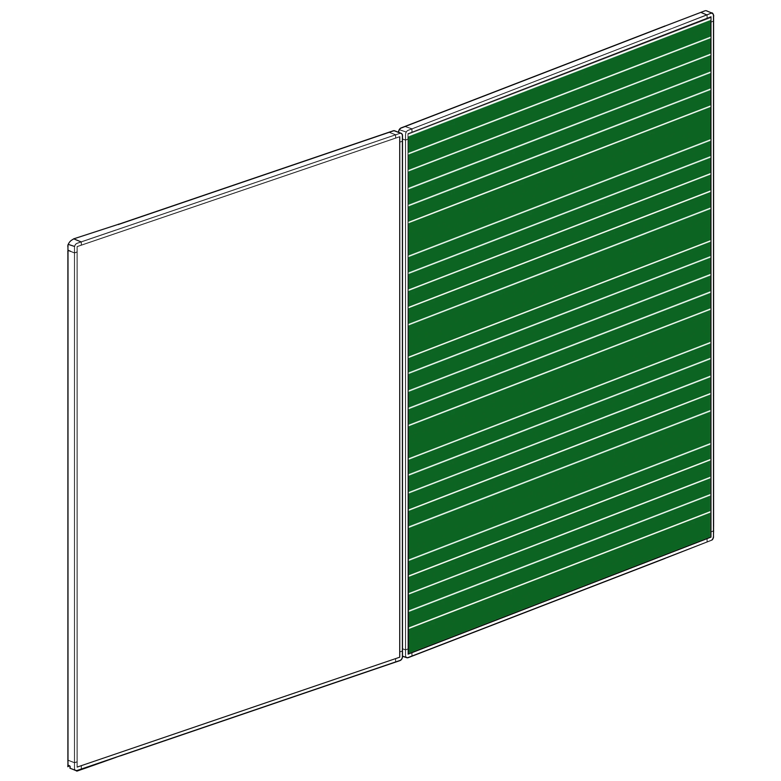 Kindermann DisplayShift² Bedruckung Tafelflügel 99×120 cm pro Seite 4202000020 - Aufpreis für Oberfläche und Lineatur nach Wahl