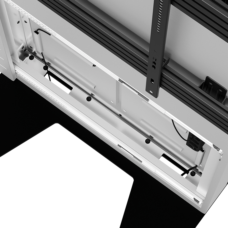 Hagor CON-Line Big FS 75-98" 2768 - Medienstele freistehend breiter Korpus - 75-98" - Landscape - max. 100 kg - VESA 200x200-900x800 - Weiß