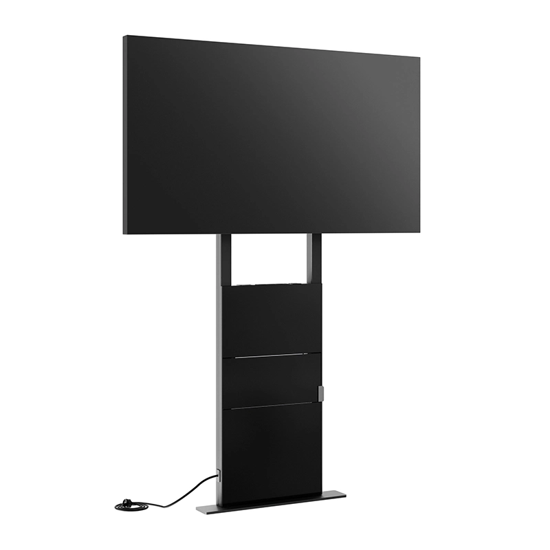 Hagor Pro-Tower Wall 2876 - Boden-Wandhalterung 55-86" - Landscape - neigbar - höhenverstellbar H 1300-1600 mm - inkl. Ablageboard - max. 100 kg - VESA 200x200-800x600 - schwarz