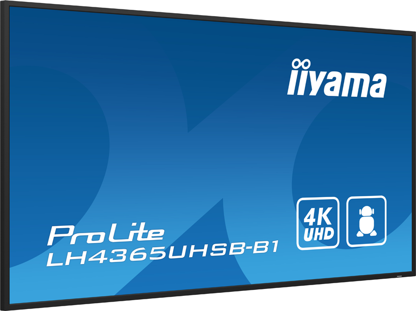 iiyama ProLite LH4365HS-B1AG - 43" 4K Digital Signage Display, 800 cd/m², Android 11