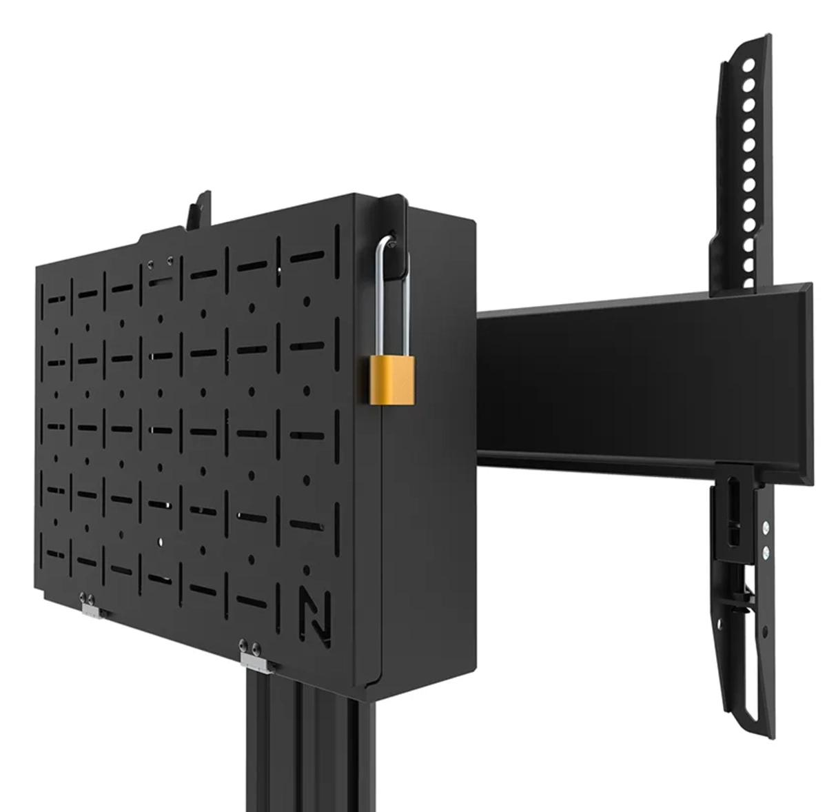 Neomounts FL45S-825BL1 MOVE Up - TV-Bodenständer 37-75" - max. 70 kg - VESA 600x400 - manuell H 104-157 cm - schwarz