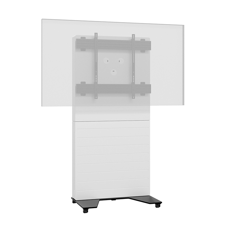Hagor CON-Line Big M 75-86" 2835 - Medienstele mobil mit Rollen breiter Korpus - 75-86" - Landscape - max. 75 kg - VESA 200x200-900x800 - Weiß/Schwarz