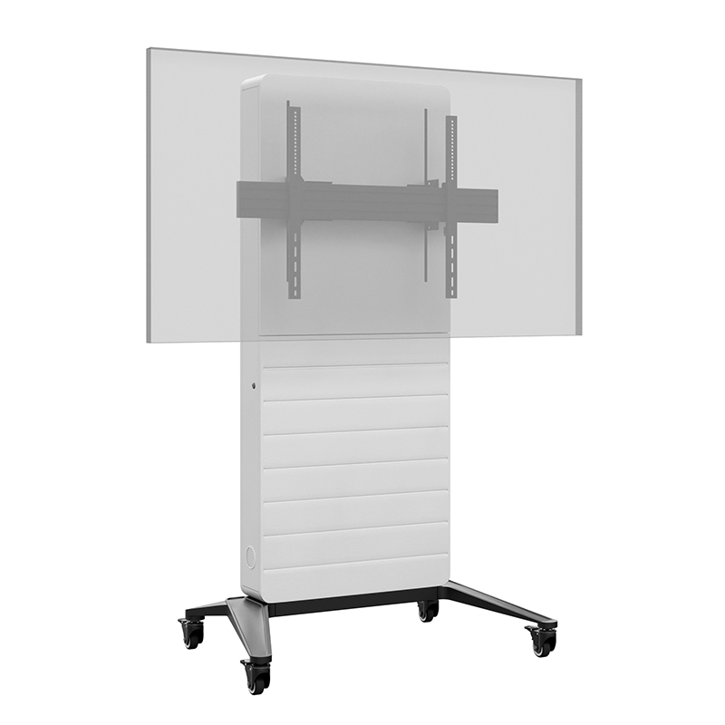 Hagor CON-Line M Lift 55-75" 2813 - Medienstele mobil mit Rollen und elektrischem Lift - 55-75" - Landscape - max. 50 kg - VESA 800x600 - Weiß