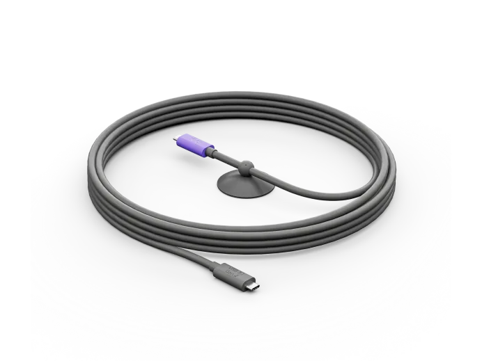 Logitech Active USB Cable 5 m – USB-C BYOD-Kabel mit DP-Alt-Mode für MeetUp 2 & Rally Board