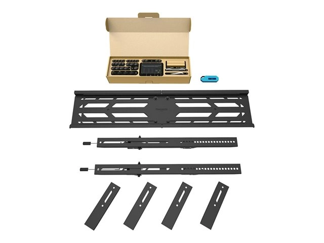 Neomounts WL30S-950BL19 - Schwerlast-Wandhalterung 55-115" - Landscape & Portrait - fest - abschließbar - höhenverstellbar - max. 160 kg - VESA 100x100-1500x900 - schwarz