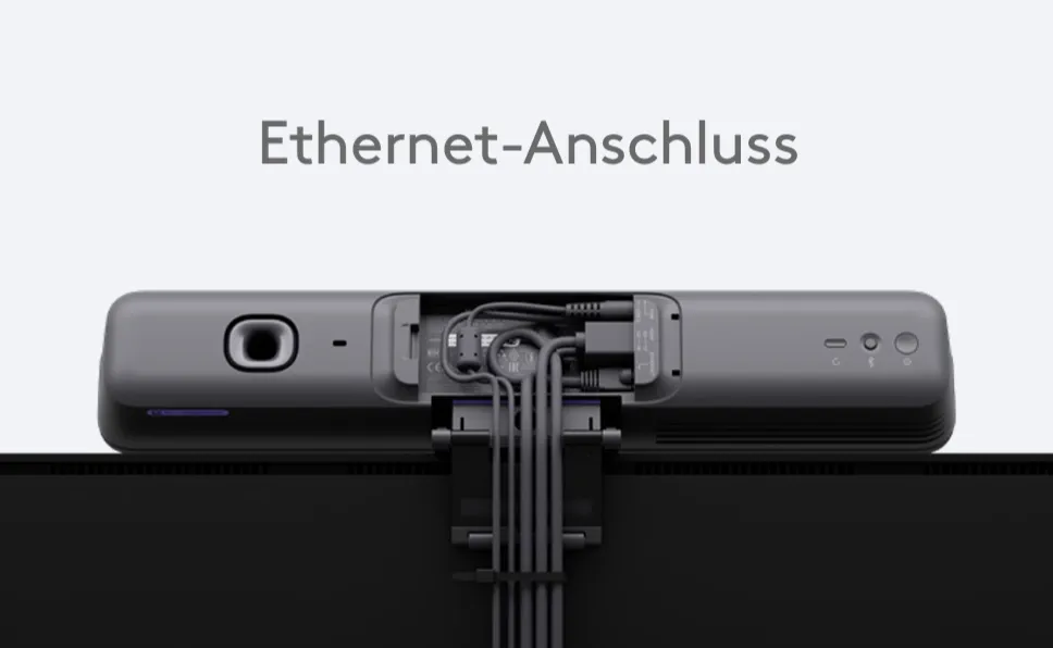 Logitech MeetUp 2 Ethernet-Anschluss – stabile Netzwerkverbindung für Logitech Sync