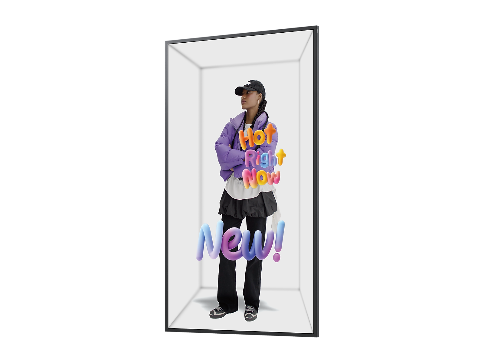 Samsung SM55HX - 55" Spatial Signage Display - 4K UHD - 500 cd/m² - 24/7 - Tizen 7.0 - brillenloser 3D-Effekt - IP5X - Portrait-Only - VESA 200x200 - schwarz