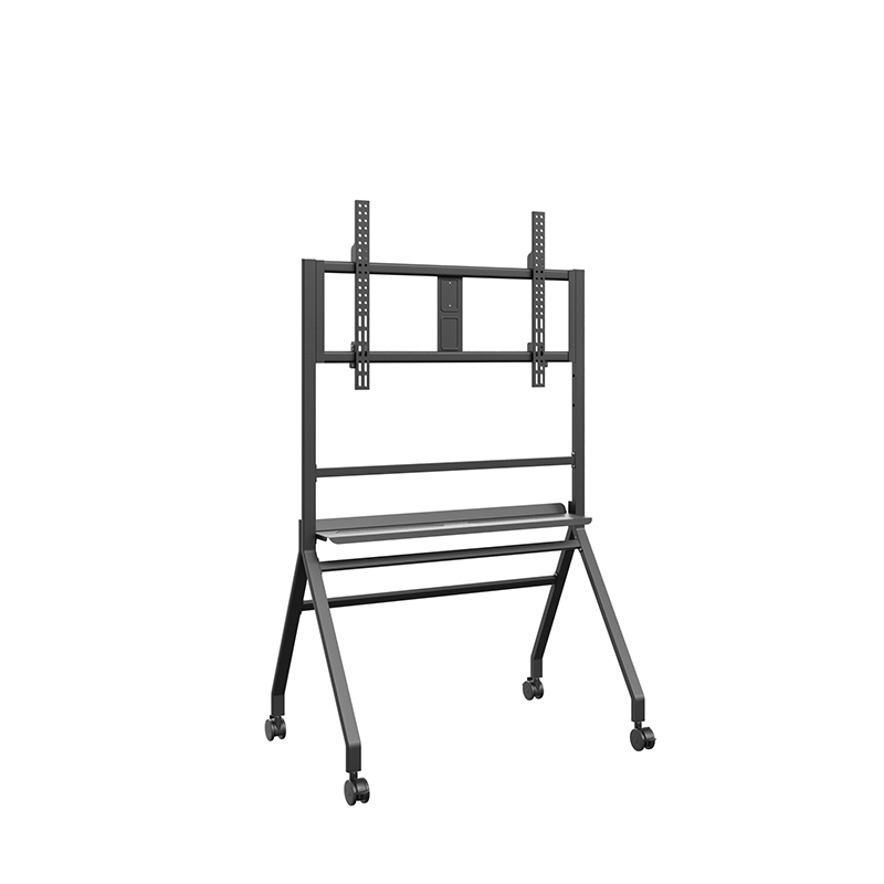 HAGOR BrackIT Stand Scandio Schwarz 8274 - Display-Rollwagen 55-86" - VESA 200×200-900×600 - max. 90 kg - inkl. Kameraaufnahme und AV-Ablage