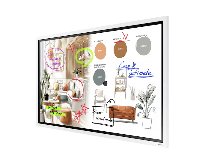 Samsung Flip WM55FX - Interaktives Whiteboard 55 Zoll - Tizen 9, AirPlay 2, SmartView+, drehbar