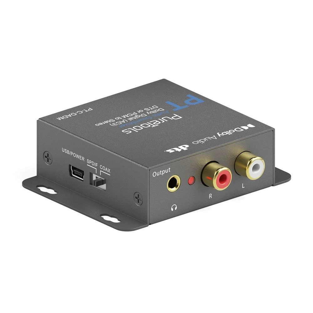 PureTools PT-C-DADM - Digital zu Analog Audio Decoder - Toslink, Koaxial, Dolby Digital 5.1, DTS