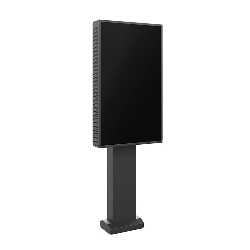 Hagor ScreenOut LG XE4 49" 5876 - Outdoor-Stele für LG 49XE3P-B / 49XE4F - hochwetterfest - Fundamentmontage - Landscape und Portrait - Schwarz