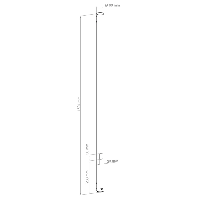 Hagor CPS Rohr gerade 1500 mm Ø 60 mm 3214 - comPROnents Standrohr - schwarz