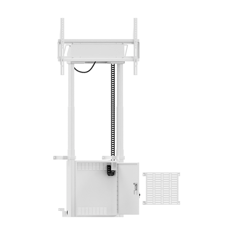 Hagor HP Twin Lift FW-W 8252 - Boden-Wand-Montage motorischer Display-Lift 55-86" - max. 120 kg - VESA 900x600 - 980 mm Hub - weiß
