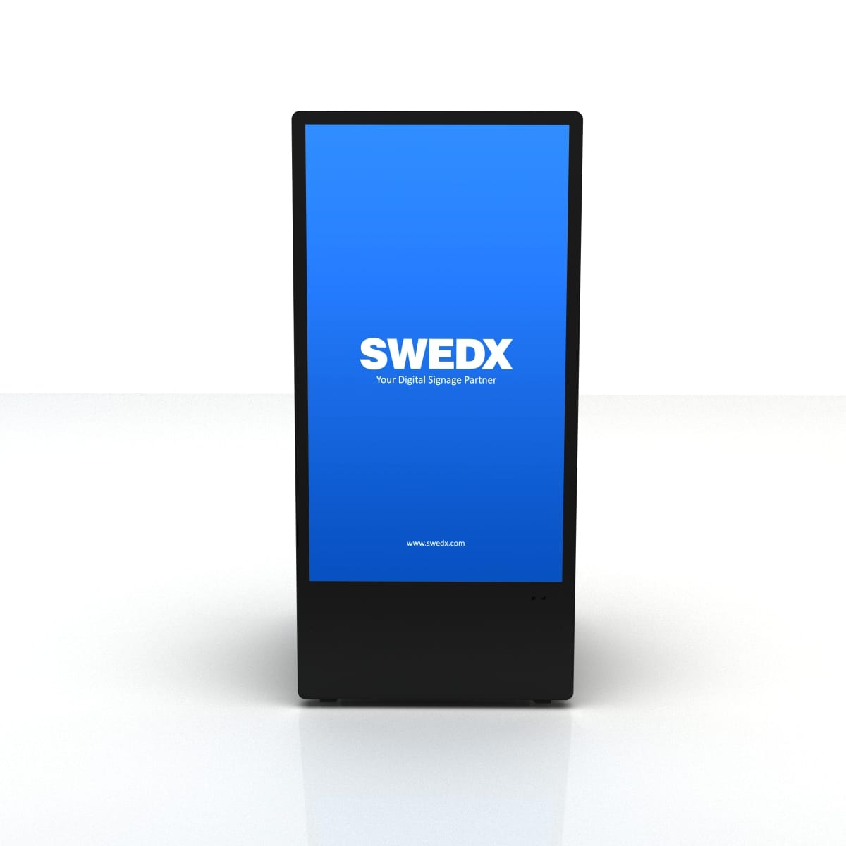 SWEDX SWOSB43X7-01 - Mobiler Outdoor-Kundenstopper 43" - Full HD - 2.000 cd/m² - IP55 - Akku (15 h) - Android 11 - Portrait - Schwarz