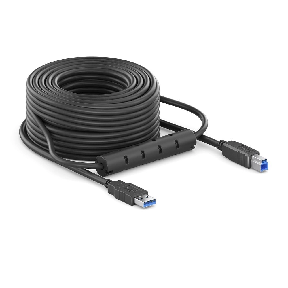 PureLink DS3000-100 - USB 3.2 Aktiv-Kabel USB-A auf USB-B, 10 m, APO, vergoldet, Schwarz