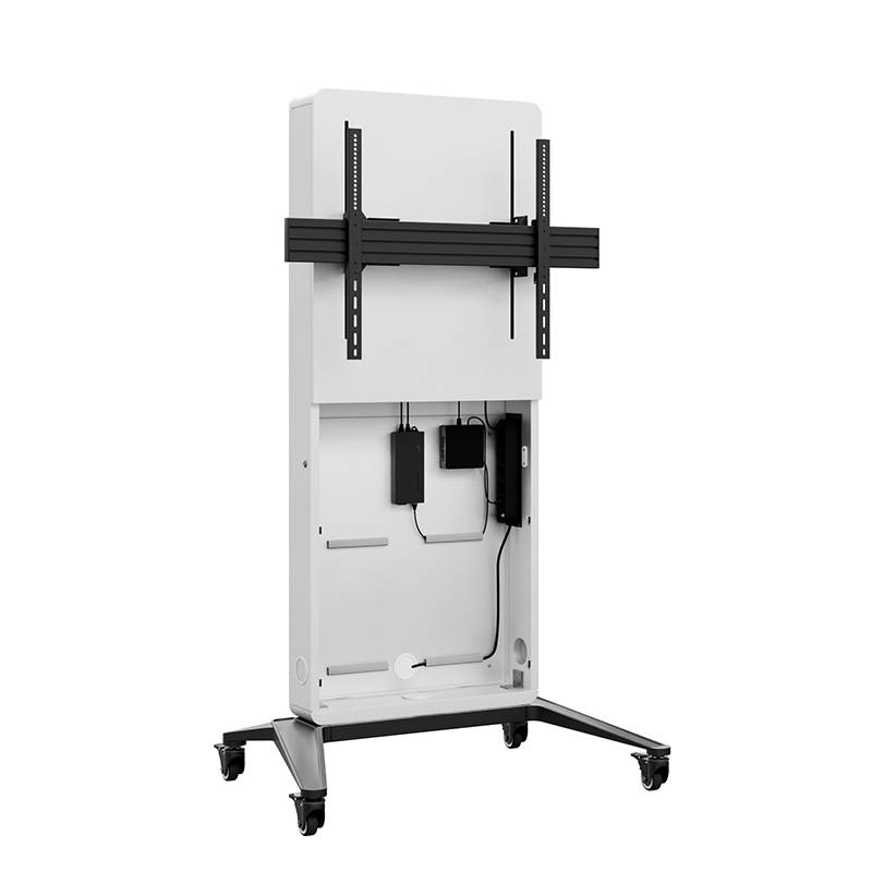 Hagor CON-Line M Lift 55-75" 2813 - Medienstele mobil mit Rollen und elektrischem Lift - 55-75" - Landscape - max. 50 kg - VESA 800x600 - Weiß