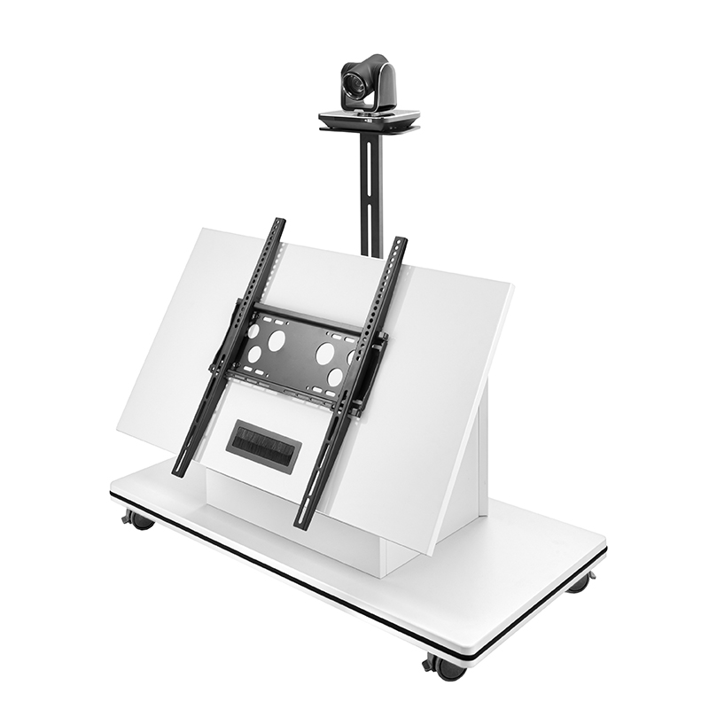 Hagor CON-Line Stage Trolley 55-65" 2736 - Rollwagen für Displays 55-65" - stufenlos neigbar - abschließbar - max. 40 kg - VESA 200x200-400x400 - weiß