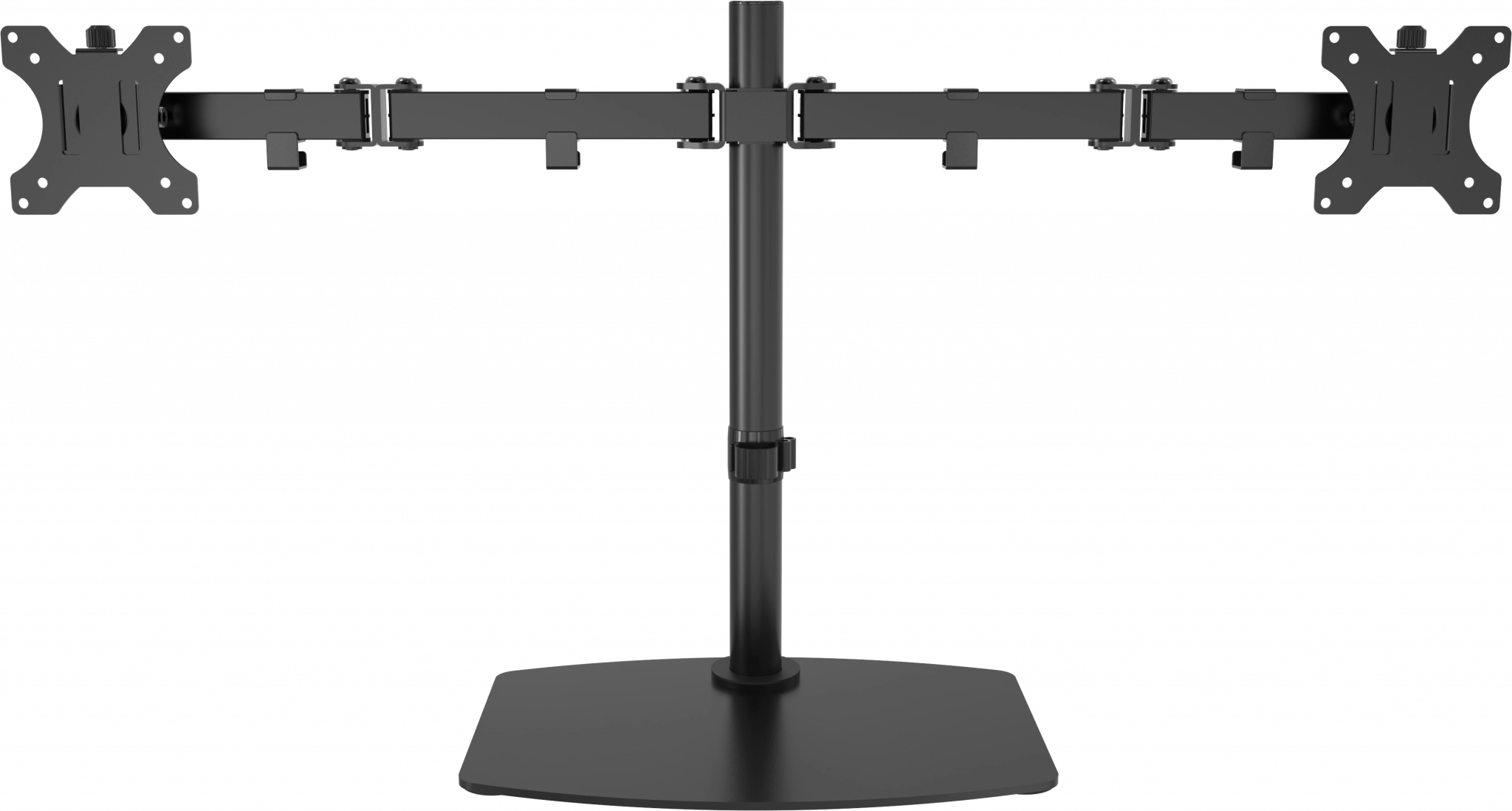 Vision VFM-DSDB - Doppel-Bildschirm-Schreibtischständer - 2× 13-32" - VESA 75x75/100x100 - 2× 8 kg - Doppelschwenkarm - schwarz
