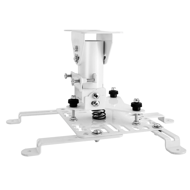 Hagor HA BDH 5805 - Beamer-Deckenhalterung, 187mm, ±45° Dachschrägen-Gelenk, 25kg, innenliegende Kabelführung, Weiß
