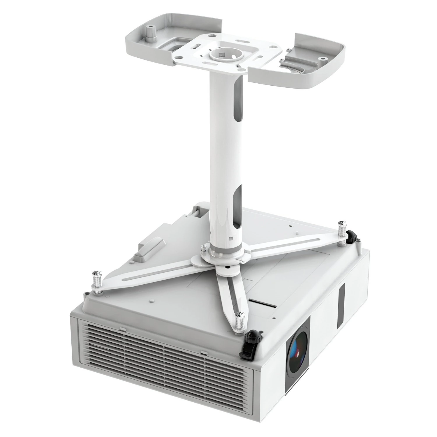 Kindermann Comfort² 30 4000000031 - Beamer-Deckenhalterung 30 cm (fix) - max. 20 kg - TÜV/GS - Weiß