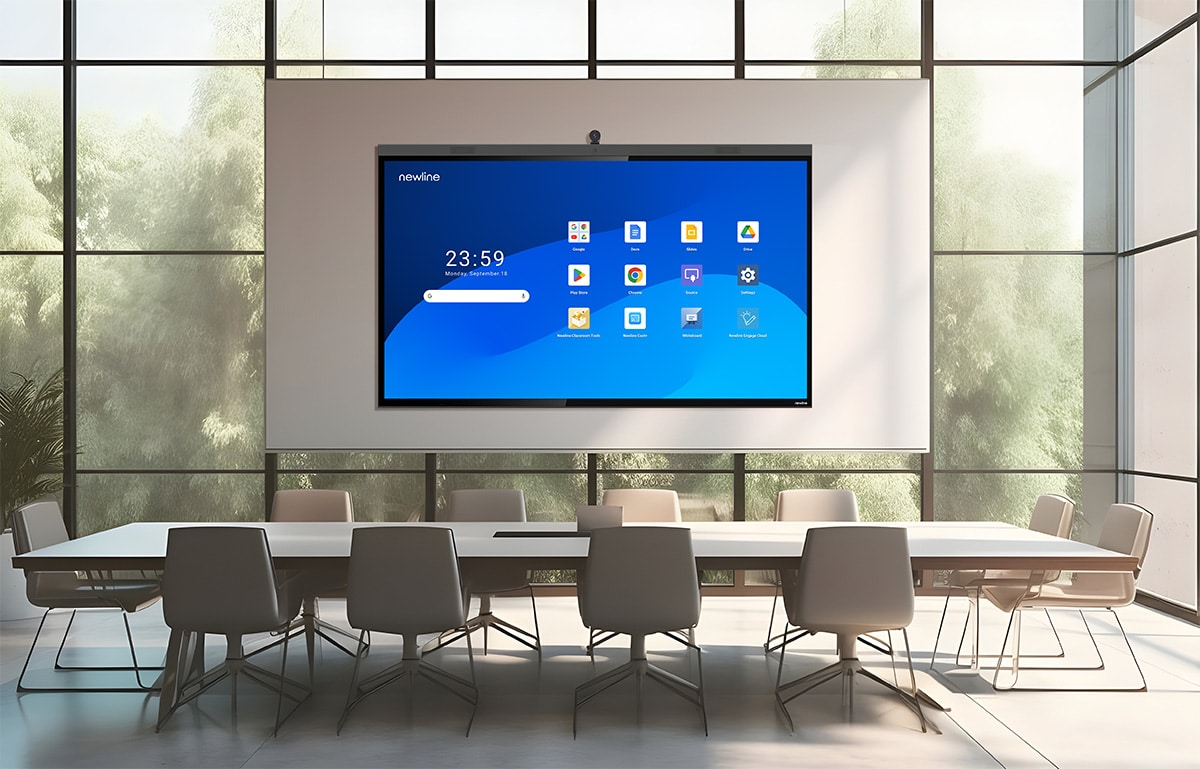 Newline Vega Pro TT-8624Z - Interaktives Touch-Display 86 Zoll - 4K UHD - 450 cd/m² - Android 13 EDLA - 40-Punkt-Touch - 4K-Kamera - VESA 800x400
