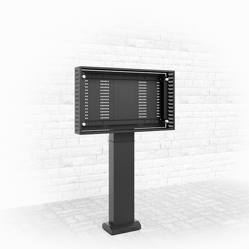 Hagor ScreenOut LG XE4 55" 5877 - Outdoor-Stele für LG 55XE3P-B / 55XE4F - hochwetterfest - Fundamentmontage - Landscape und Portrait - Schwarz