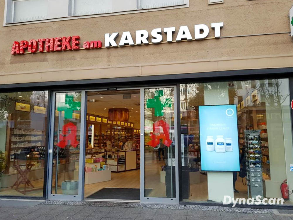 DynaScan DS752LT5-1 - 75 Zoll Schaufenster-Display Semi-Outdoor - 4K UHD 3840 × 2160 - 4500 cd/m² - Android 8.0 - VESA 800x400 - schwarz