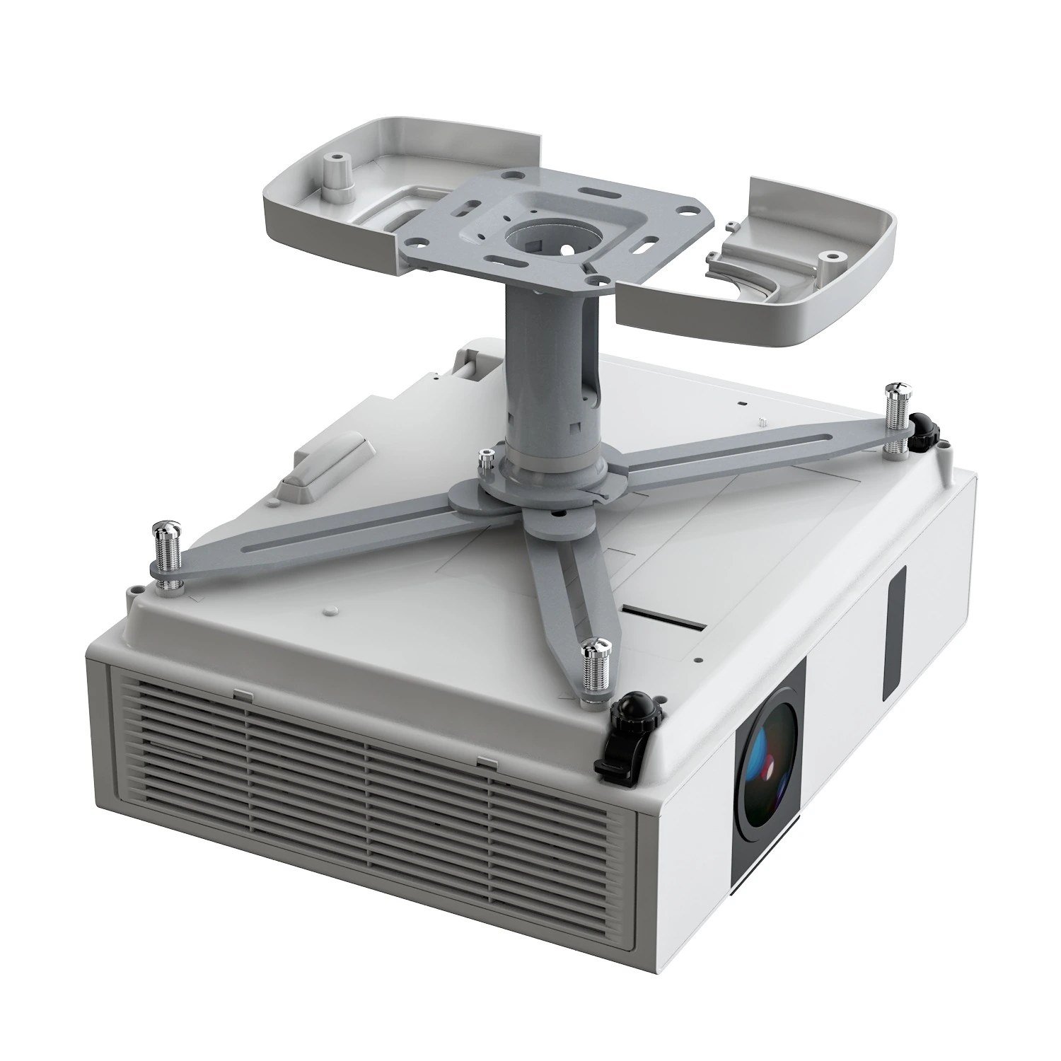 Kindermann Comfort² 10 4000000010 - Beamer-Deckenhalterung 13 cm (fix) - max. 20 kg - TÜV/GS - Silber