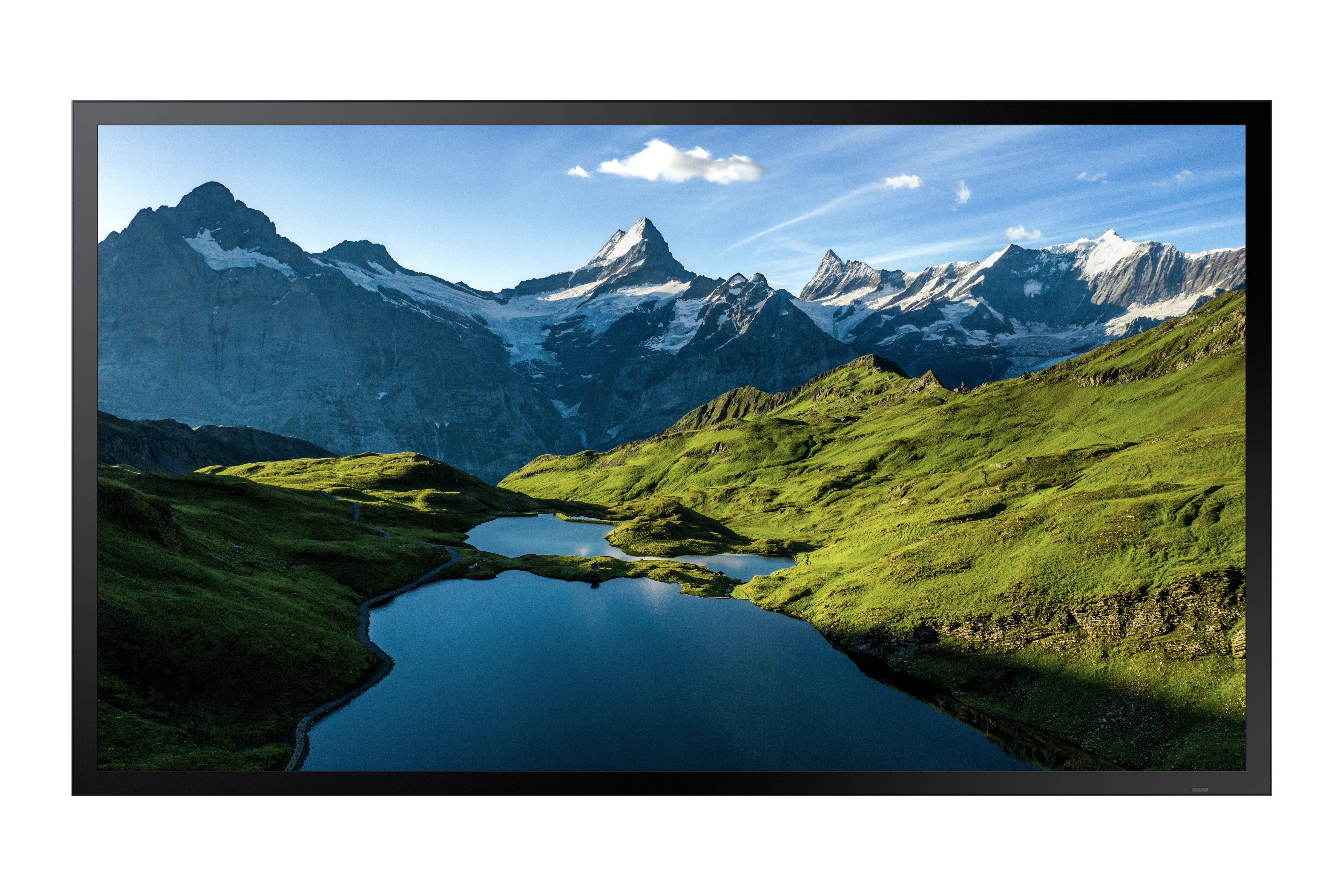 Hagor ScreenOut OH75 Landscape 5885 Bundle mit Samsung OH75A - Outdoor-Stele komplett mit 75" Display - IP56 - 3.500 cd/m² - ohne Heizung und Lüftung - Schwarz RAL 9005