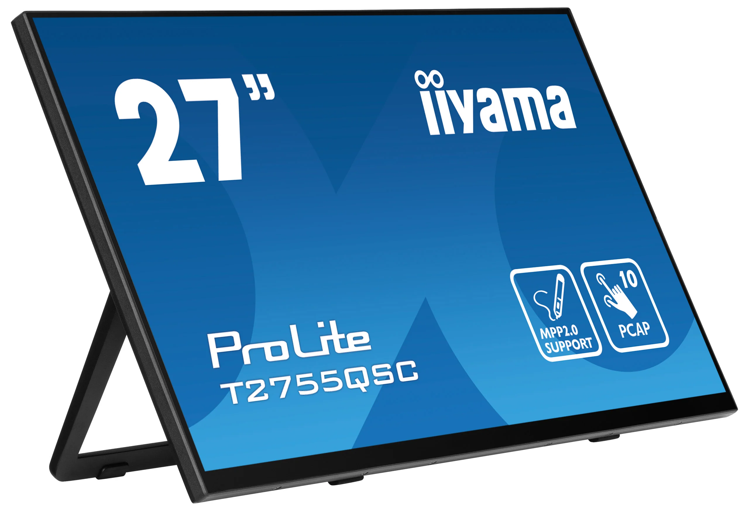 iiyama ProLite T2755QSC-B1 - 27" Touch Display - QHD IPS - 360 cd/m² - aktiver Stift (MPP 2.0) - NO-OS - VESA 100x100 - schwarz