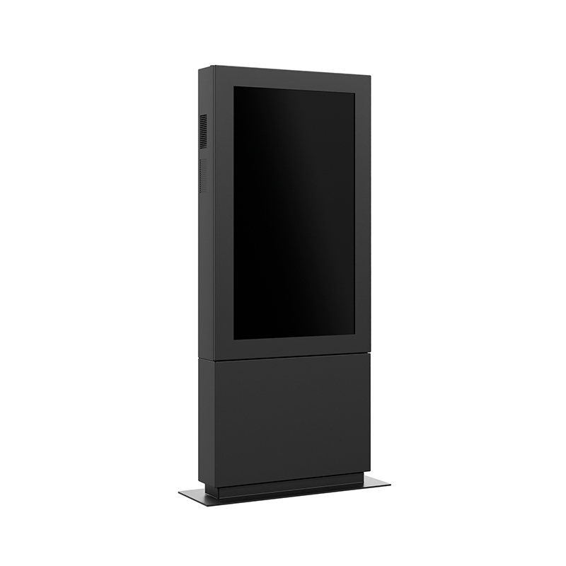 Hagor SOPK 55" Portrait Bundle mit Samsung OM55N-S - Outdoor-Stele komplett - IP65 - 4.000 cd/m² - Heizung und Lüftung - Graphit RAL 7016