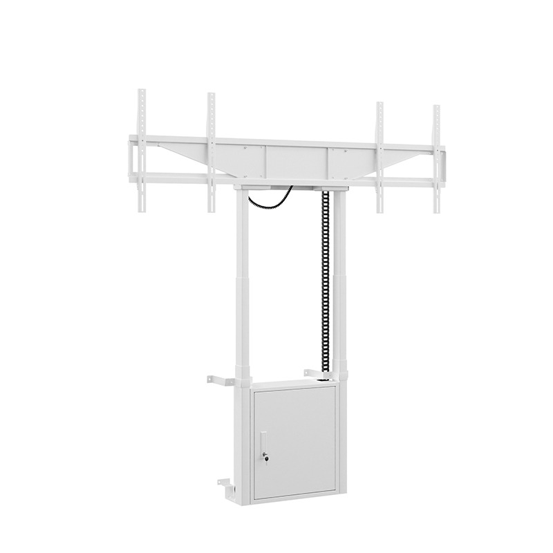 Hagor HP Twin Lift FW-DW 8258 - Boden-Wand-Montage motorischer Dual-Display-Lift 2x 46-65" side-by-side - 2x 60 kg - VESA 600x400 - 980 mm Hub - weiß