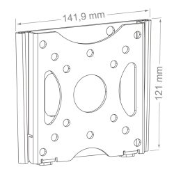 Hagor BL Fixed 100 - fixe Wandhalterung - 15-24", VESA 100x100mm, bis max. 25kg, Schwarz