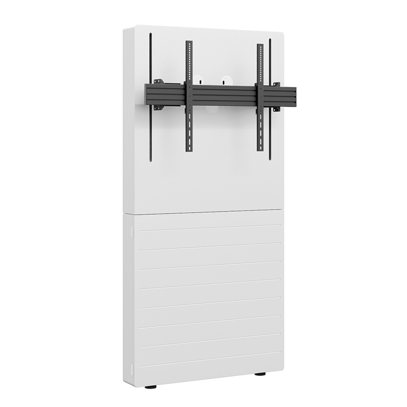 Hagor CON-Line Big W Lift 75-98" 2773 - Medienstele Boden-Wandmontage elektrisch höhenverstellbar - 75-98" - 500mm Fahrweg - Landscape - max. 100 kg - VESA 200x200-800x600 - Weiß