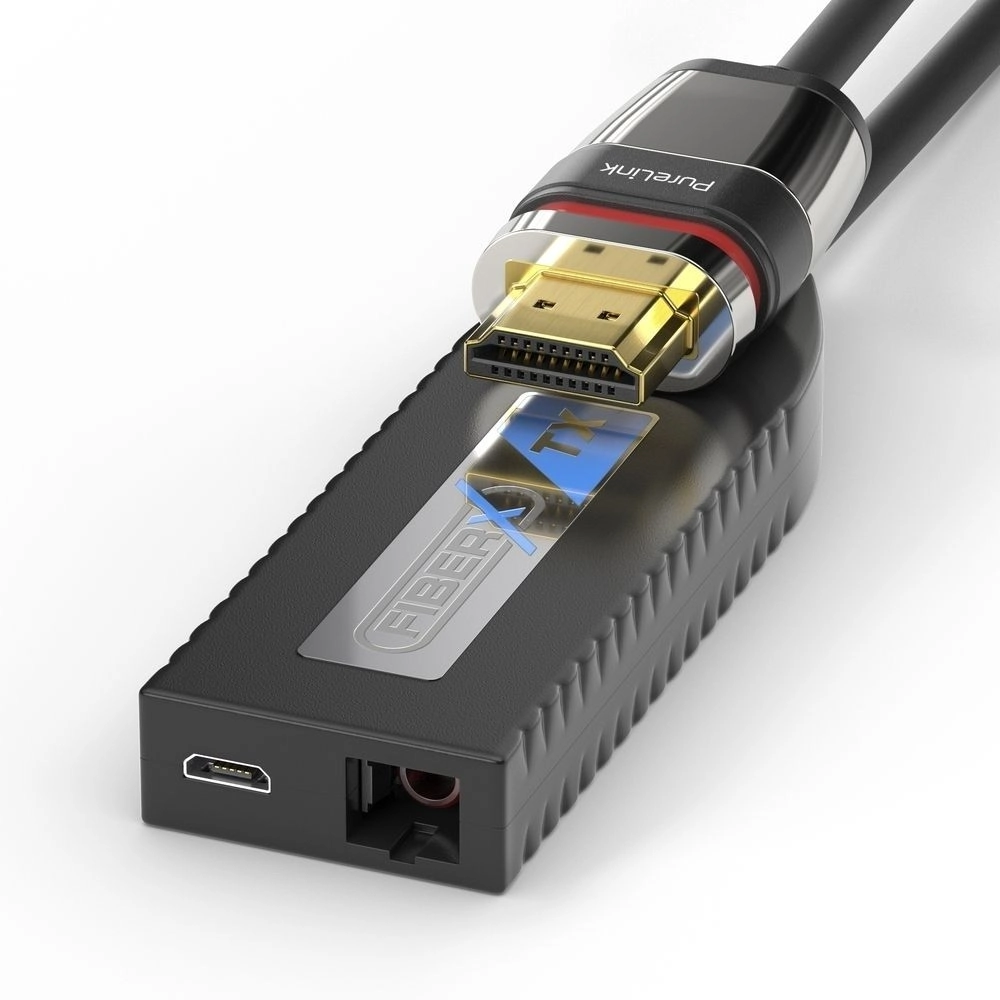 PureLink FiberX FX-P355 - HDMI 2.0 Glasfaser Extender - bis 1000 m - 4K 60Hz - 18 Gbps - Pigtail SC Multimode - schwarz