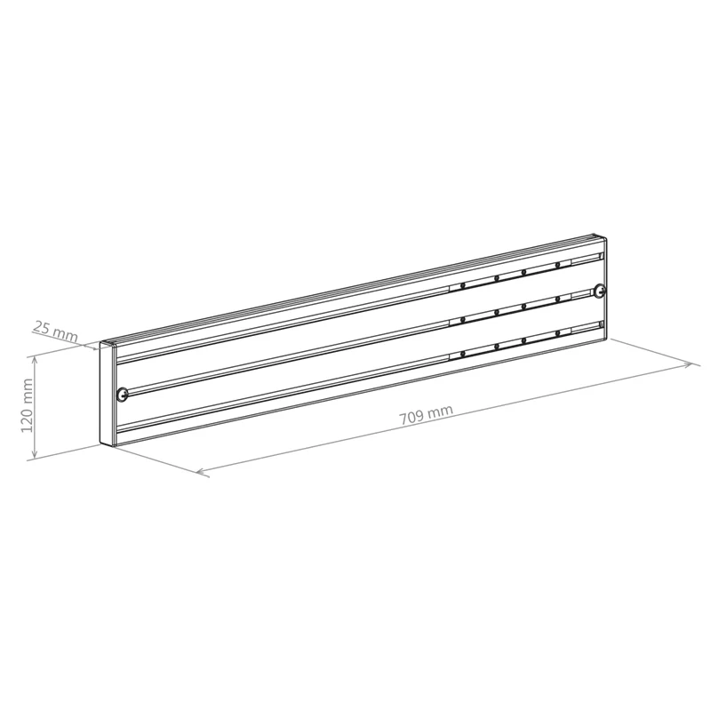 Hagor CPS Alu-Schiene 700 mm 3211 - comPROnents Erweiterungsschiene inkl. Verbinder