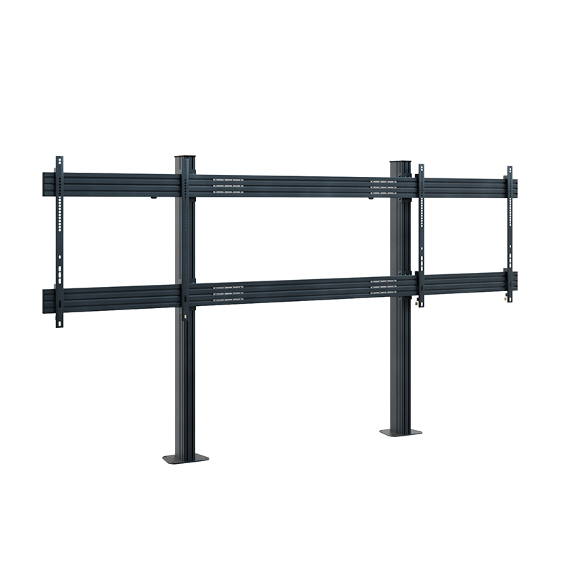 Hagor CPS Floor-Wall Dual 3332 - Boden-Wandhalterung 75-86" - höhenverstellbar - Landscape - bis 70 kg je Screen - VESA 400x400-900x800