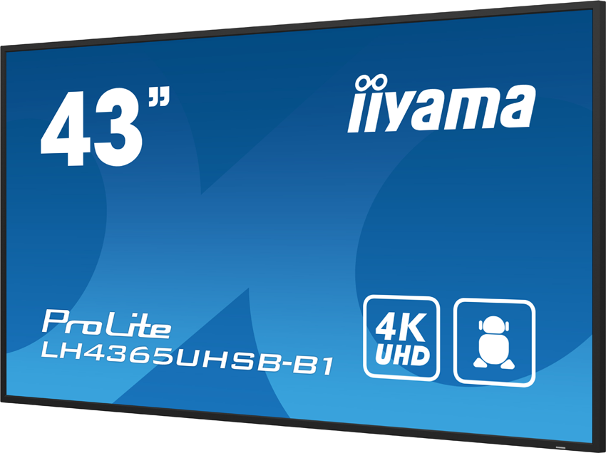 iiyama ProLite LH4365HS-B1AG - 43" 4K Digital Signage Display, 800 cd/m², Android 11