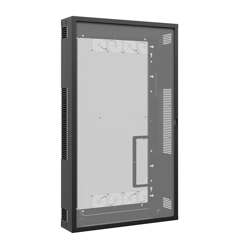 Hagor Cover-Set WH Hisense 55OP90FE 5689 - Umlaufende Abdeckung für Wandhalterung 5688 - hochwetterfest - auch als Outdoorstele nutzbar - Schwarz