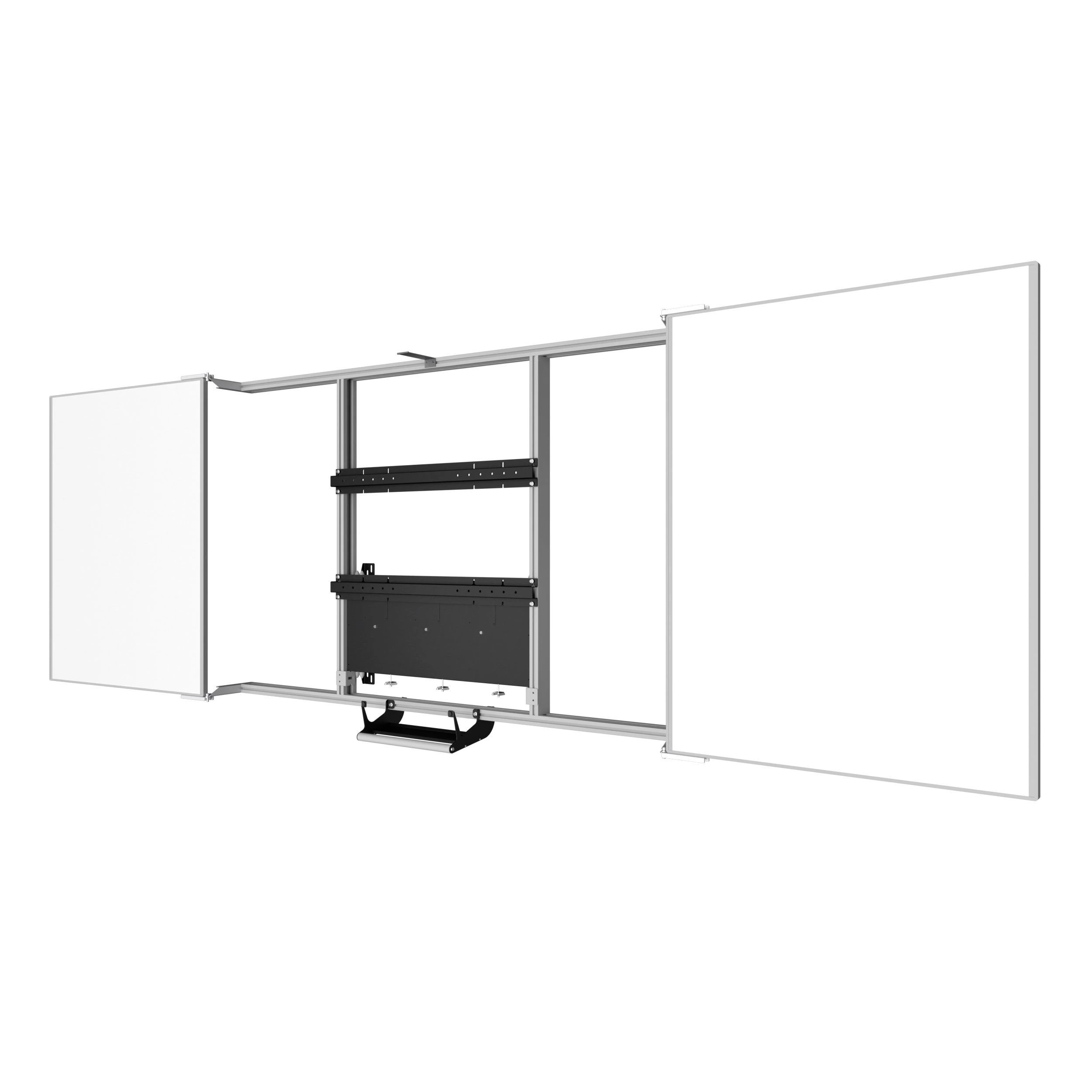 Kindermann DisplayShift² Wings 55-78 4031000500 - höhenverstellbare Wandhalterung mit Tafelflügeln für interaktive Displays bis 86" - TÜV - schwarz