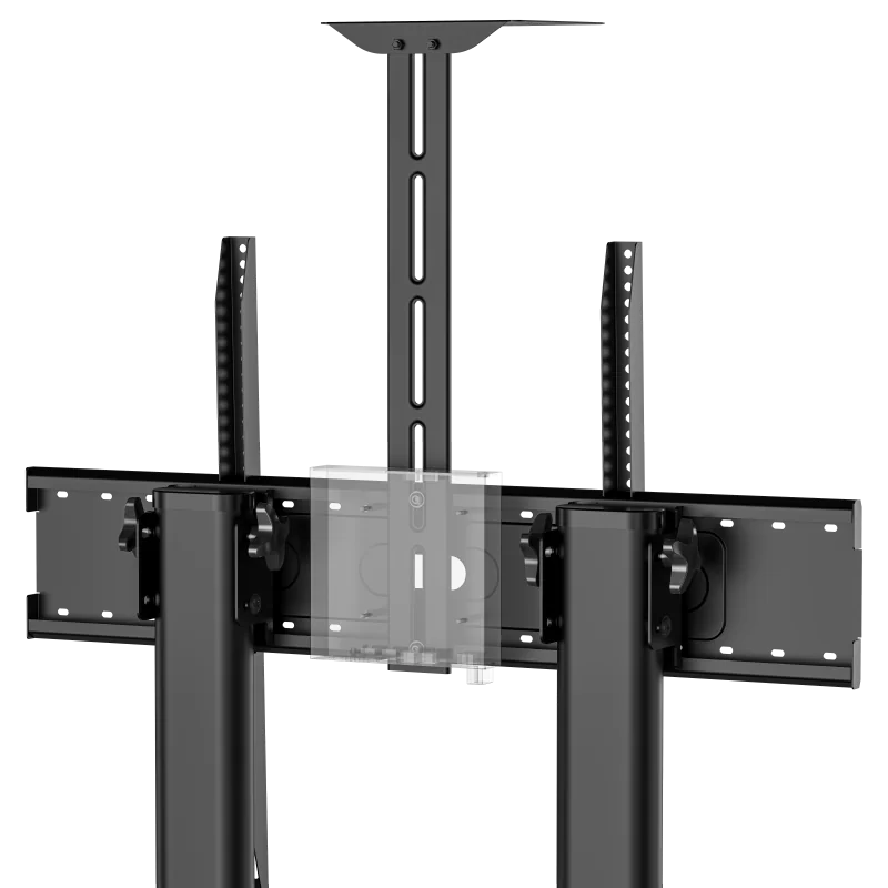 Vision VFM-F26M - Display Rollwagen 55-100" - motorisch höhenverstellbar 400 mm - neigbar - Videokonferenzablage - max. 80 kg - VESA 200x200-800x600 - schwarz