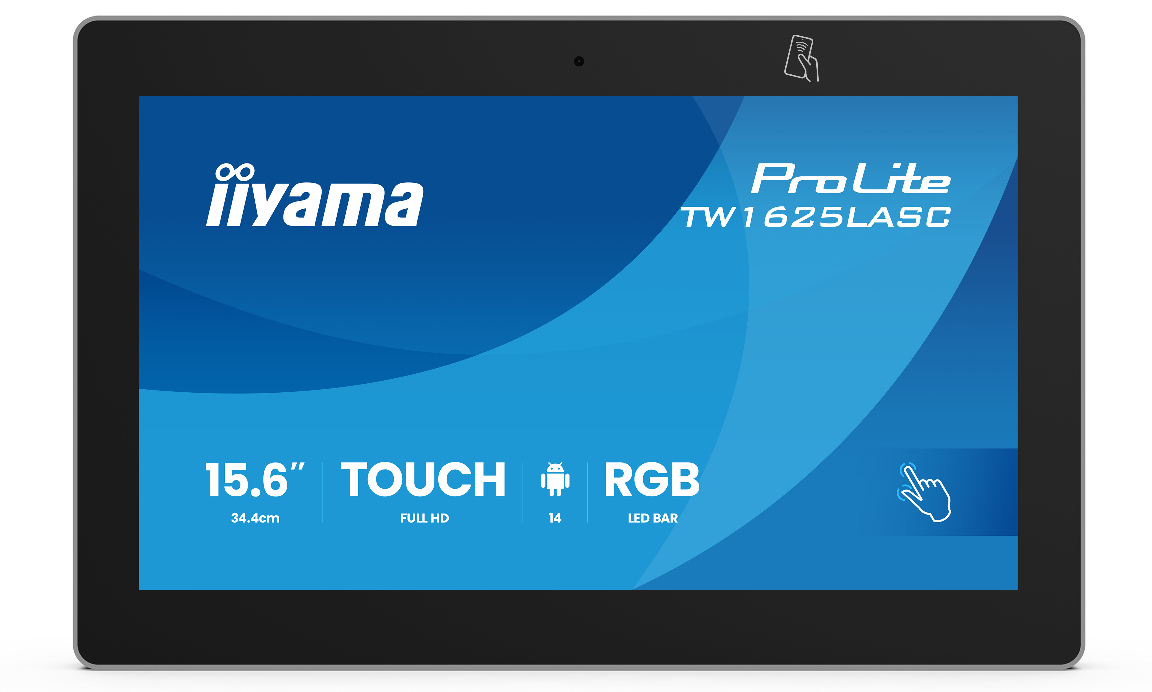 iiyama ProLite TW1625LASC-B3PNR 15,6" Touch-Display – Android 14 – PoE-fähig